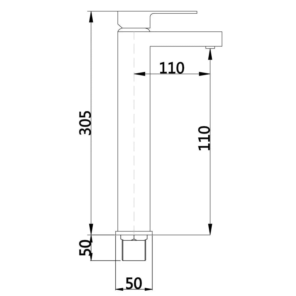 Cube Høy Servantbatteri Krom - 72910