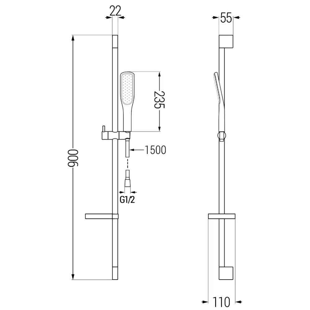 Dusjsett Svart/gull S1