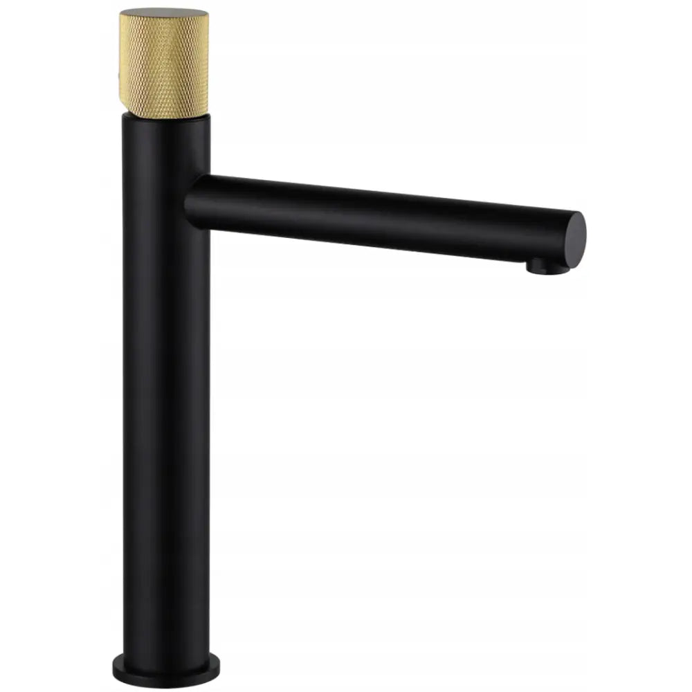 Elba One Høy Servantbatteri Svart/gull - 74111