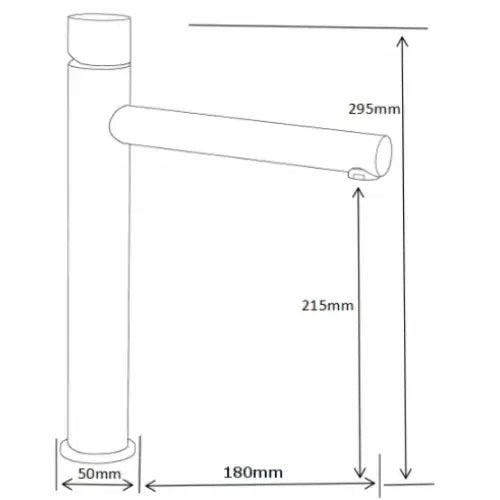 Elba One Høy Servantbatteri Svart/krom - 74111-