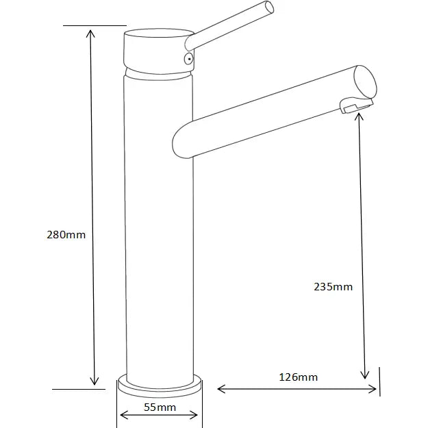 Eri Høy Servantbatteri Krom - 74210