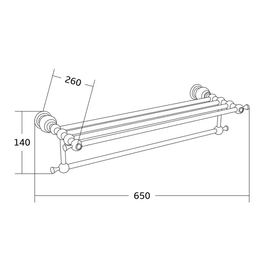 Estela Håndklehylle Krom - 7011520-