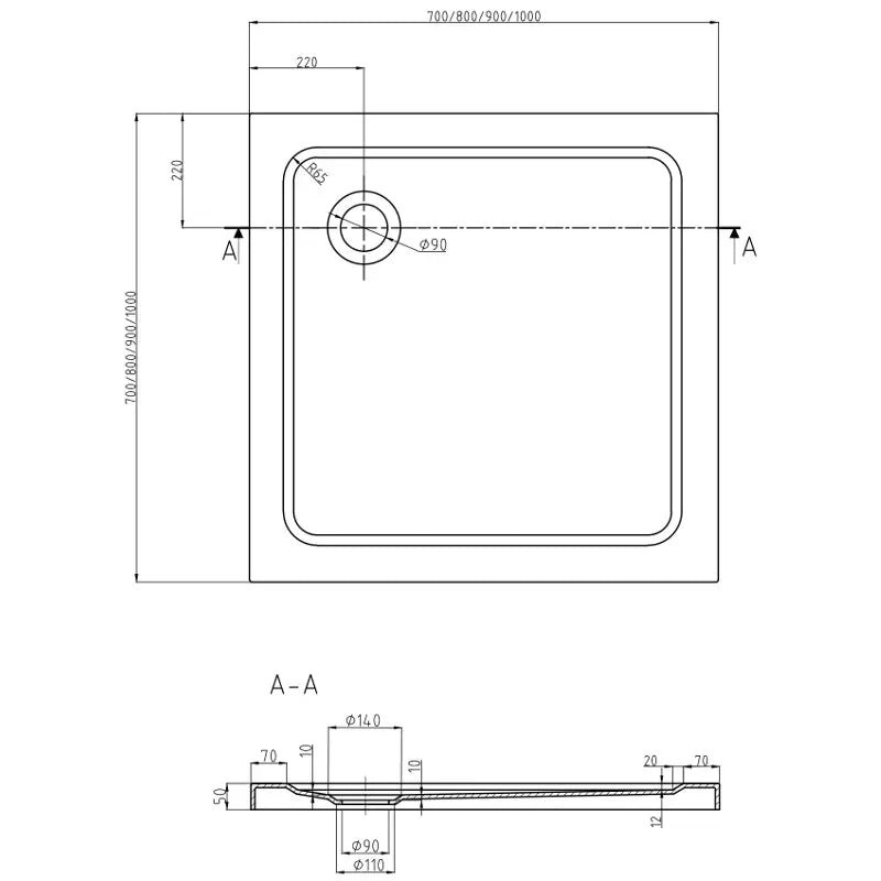 Flat dusjkar svart – sidevisning