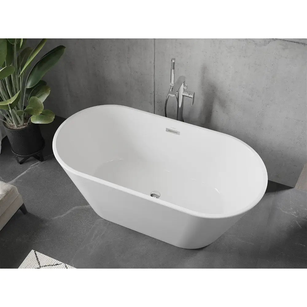 Flavia Frittstående Badekar 150x75 Cm Hvit