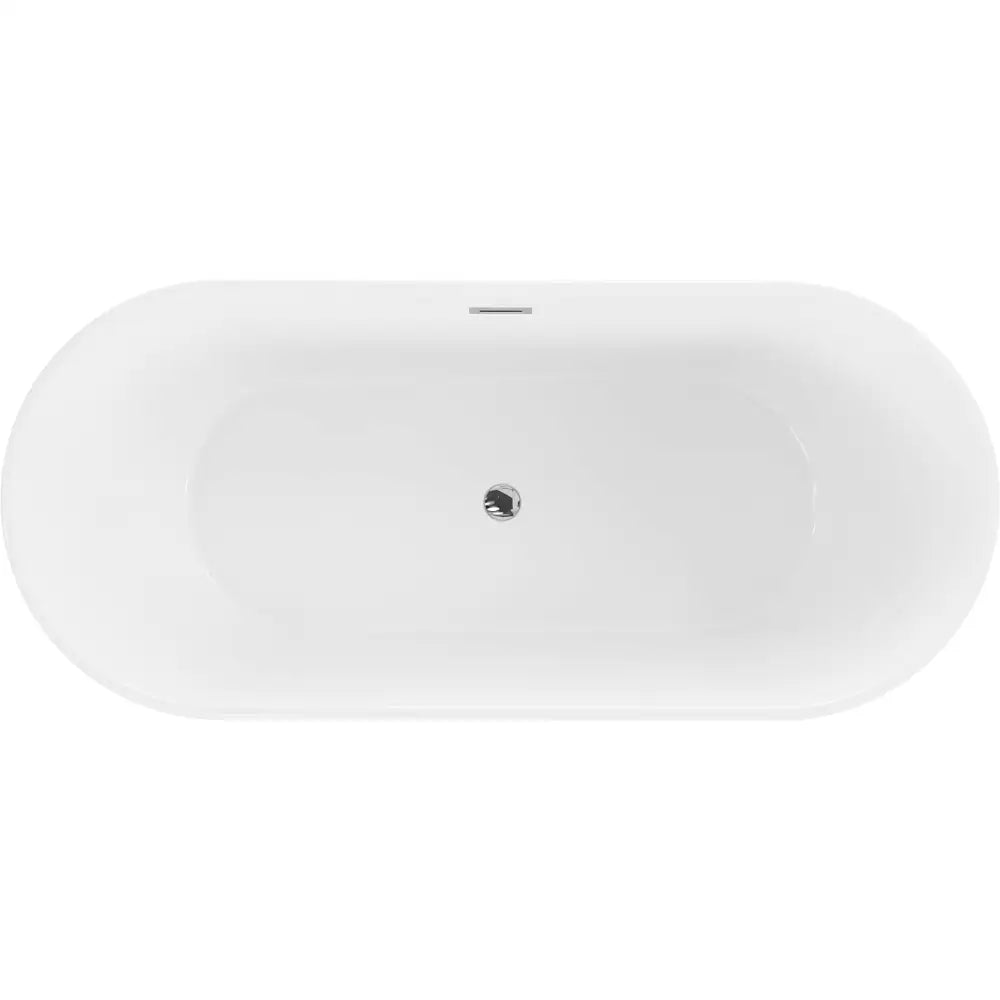 Flavia Frittstående Badekar 170x80 Cm Hvit/svart