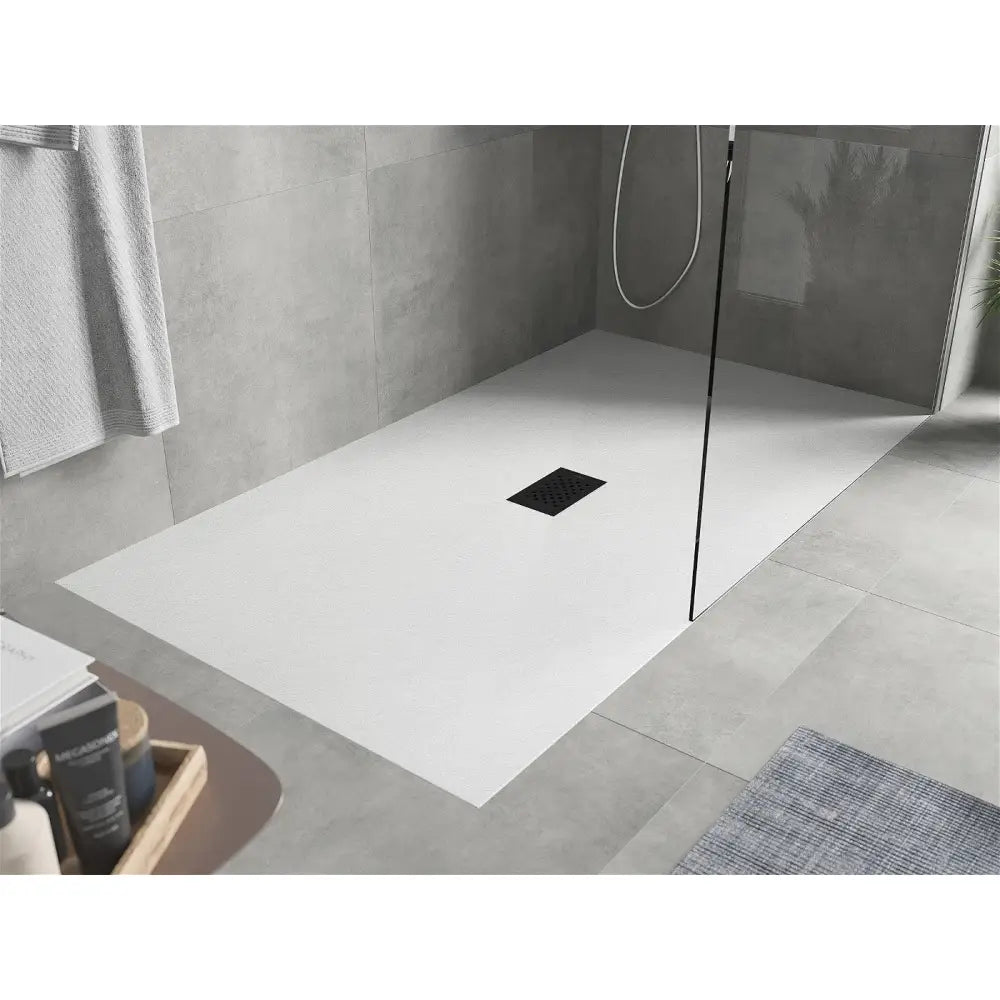 Hugo Dusjkabinett Rektangulært Smc 160x100 Cm Hvitt med Svart Deksel - 42101016-b