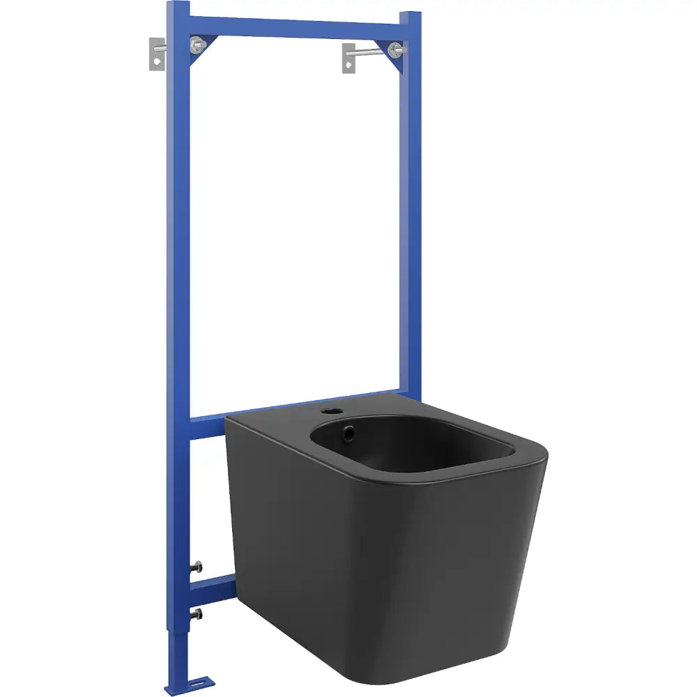 Innebygd Bidetsett med Fenix b Ramme og Teo Bidet Matt Svart