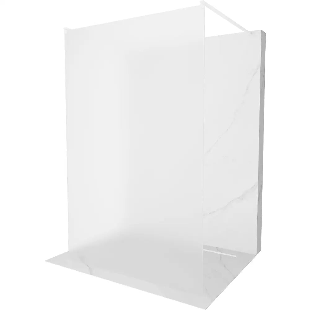 Dusjvegg 120x200 Cm Frostet 8 Mm Hvit