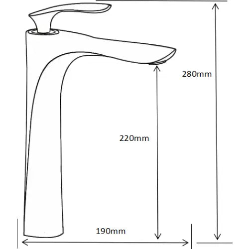 Lily Høy Servantkran Svart/krom - 73610