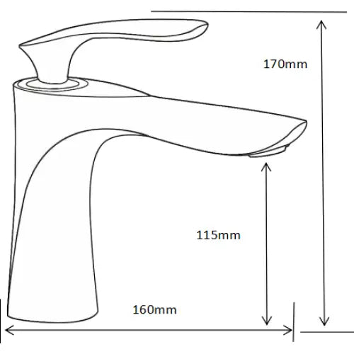 Lily Servantkran Svart/krom - 73600-