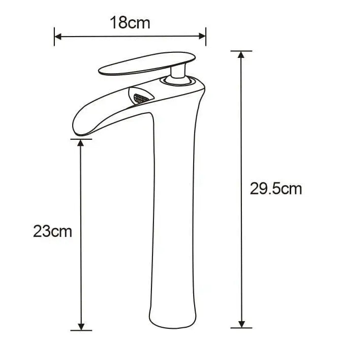 Lyra Høy Servantbatteri Svart/krom - 745310