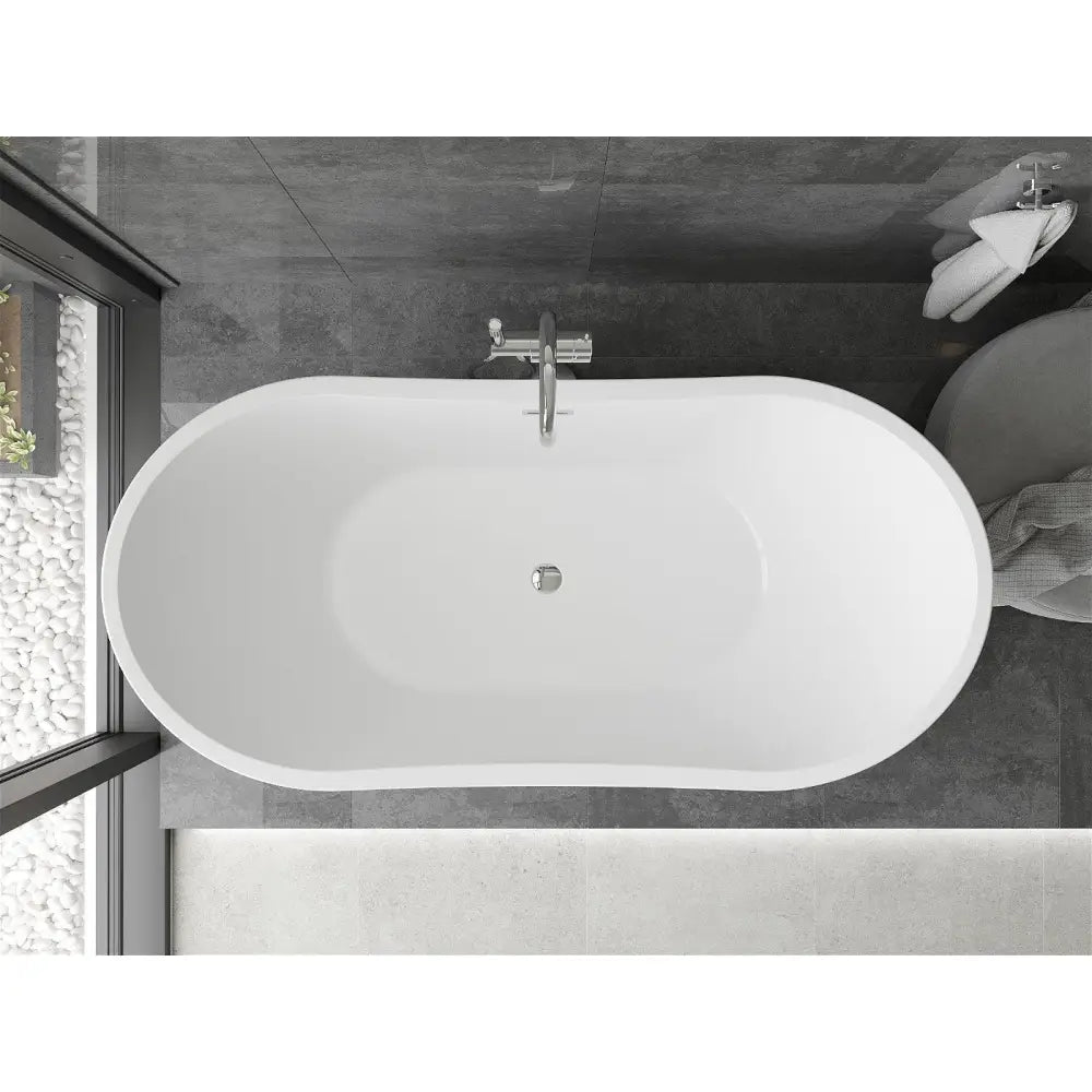 Montana Frittstående Badekar 180x90 Cm Hvit