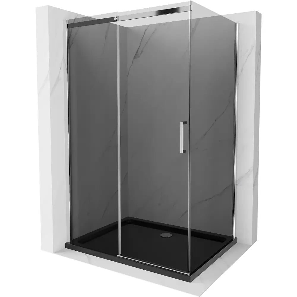 Dusjhjørne med Dusjbrett 120x90 Cm Grafitt