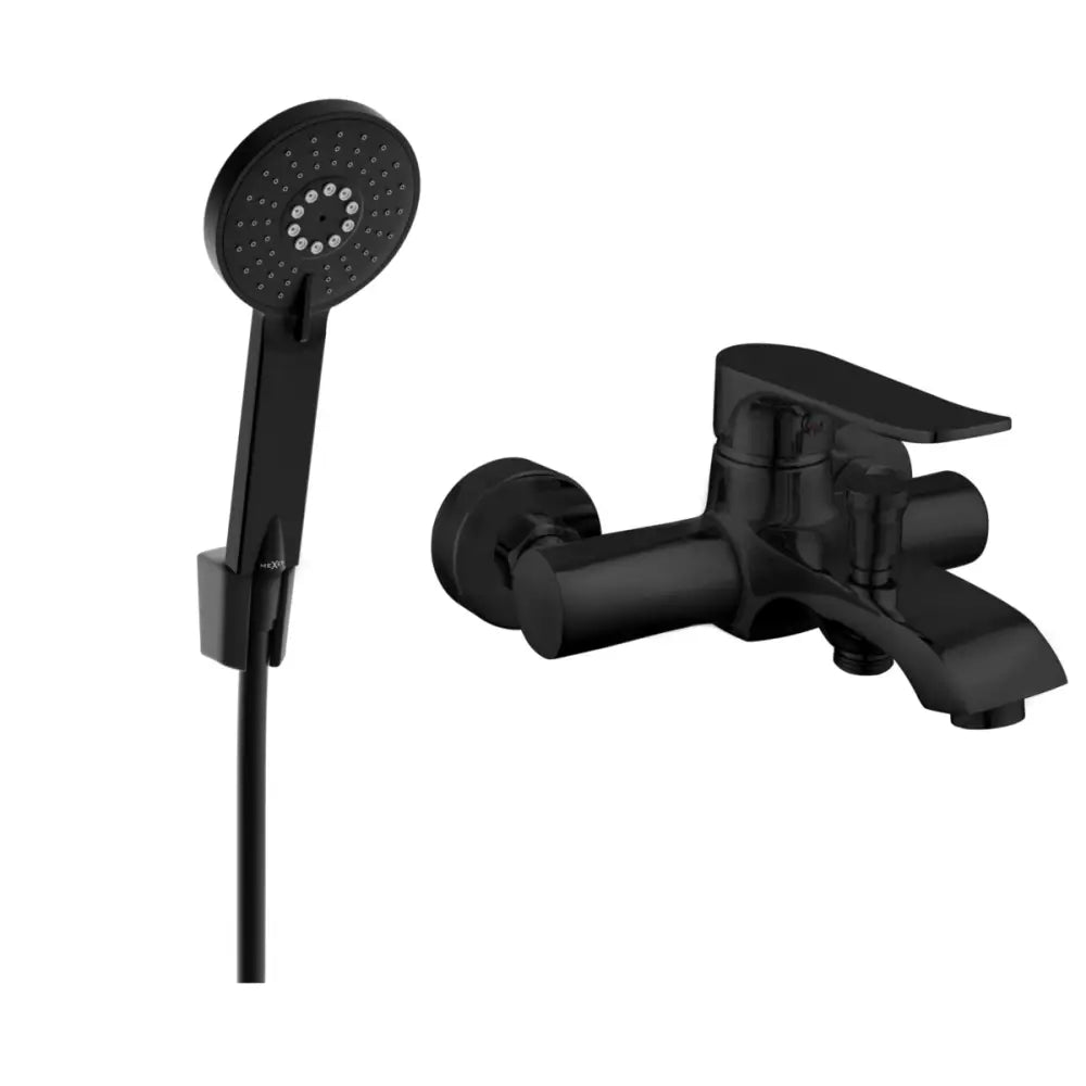 Pecos R40 Badekarbatteri med Dusjsett Svart - 7273r40-