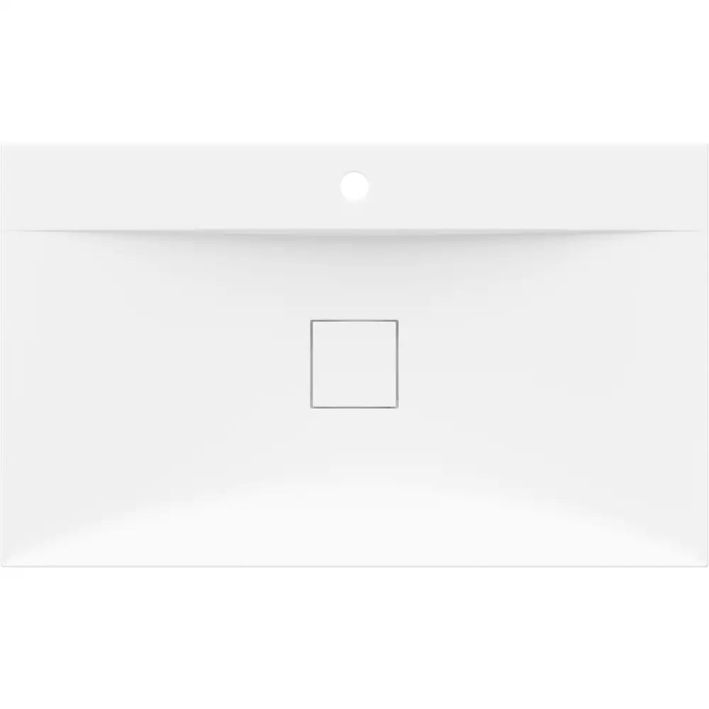 Poli Servant til Montering på Benkeplate i Kompositt 1/o 80x48 Cm Hvit