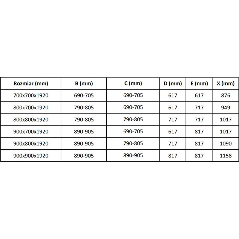 Dusjhjørne med Dusjbrett 80x70 cm, Gjennomsiktig, Svart s2 - Bad