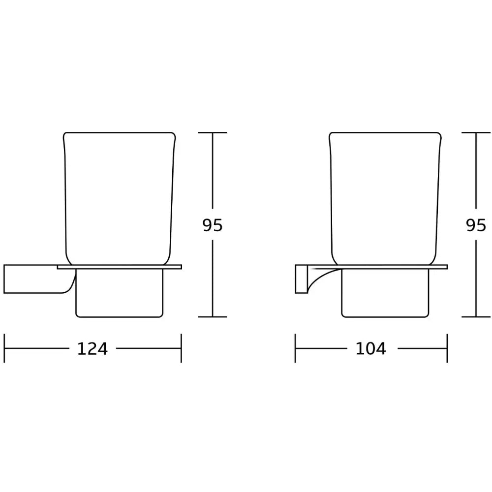 Rino Tannbørstekopp Krom - 7027038