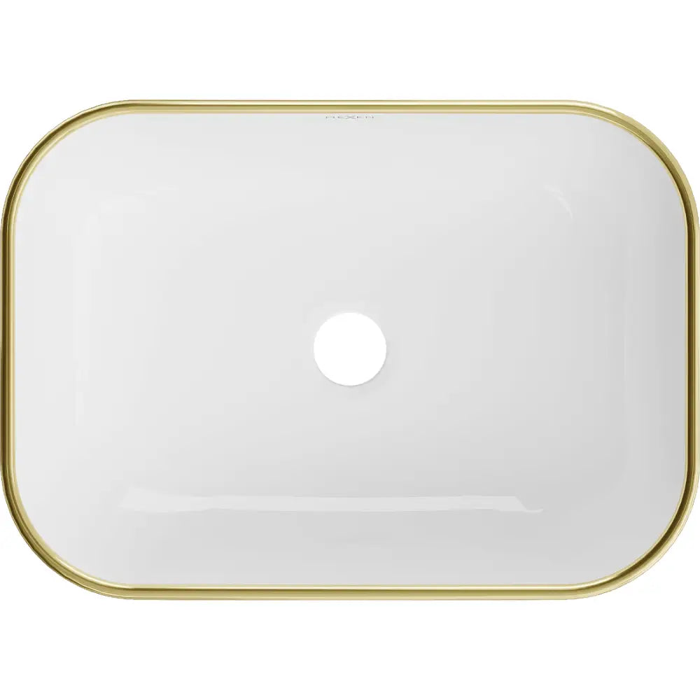 Rita Servant for Montering på Benkeplate 45x32 Cm Hvit med Gyllen Kant