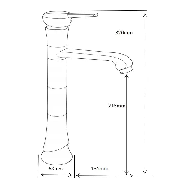 Rose Høy Servantbatteri Krom - 73310