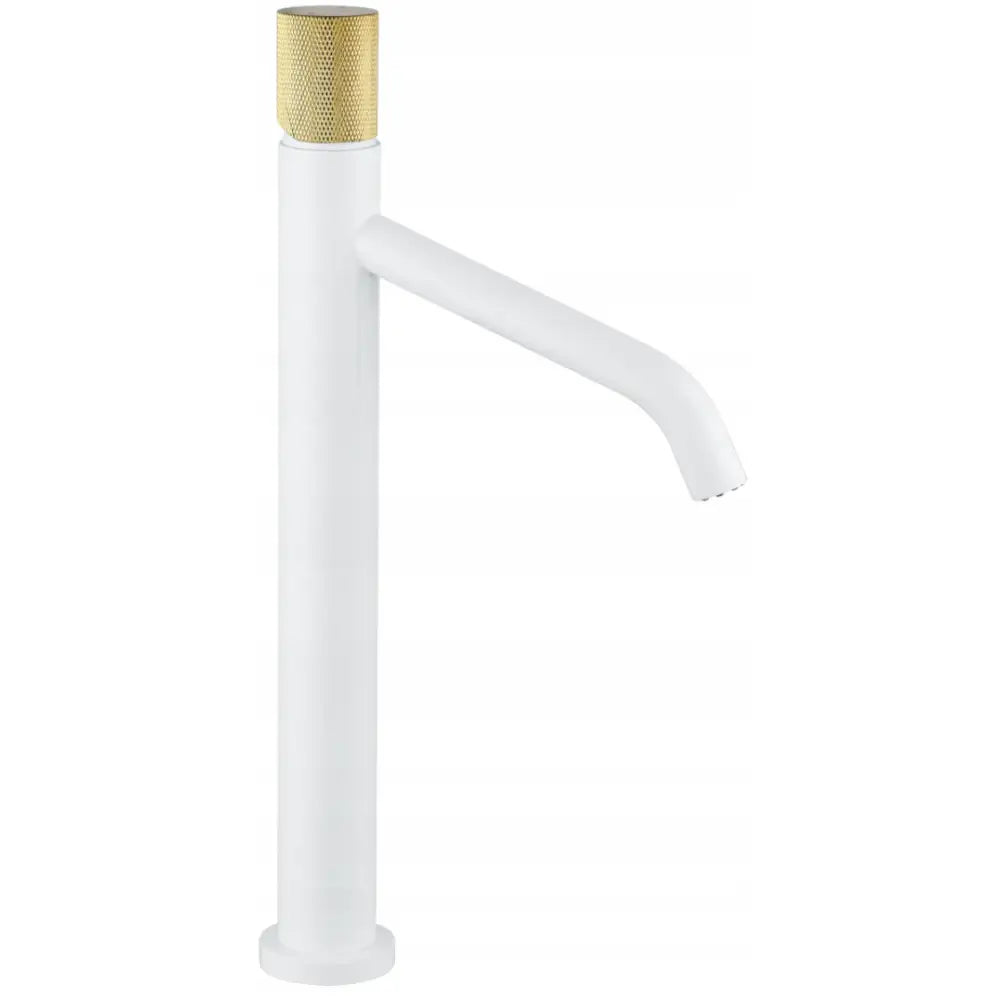 Rumba Høy Servantbatteri Hvit/gull - 73511