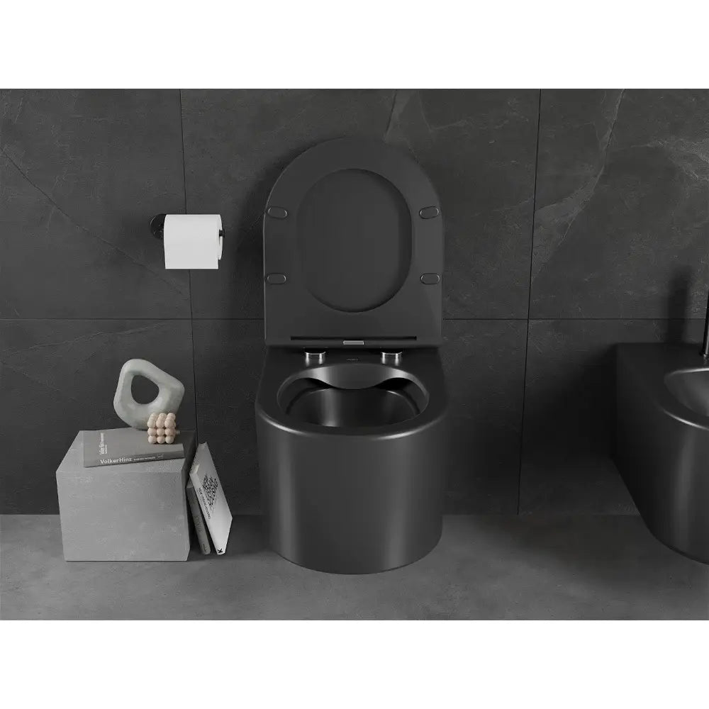 Sofia toalettskål Rimless, matt svart - 3354XX – bakvisning