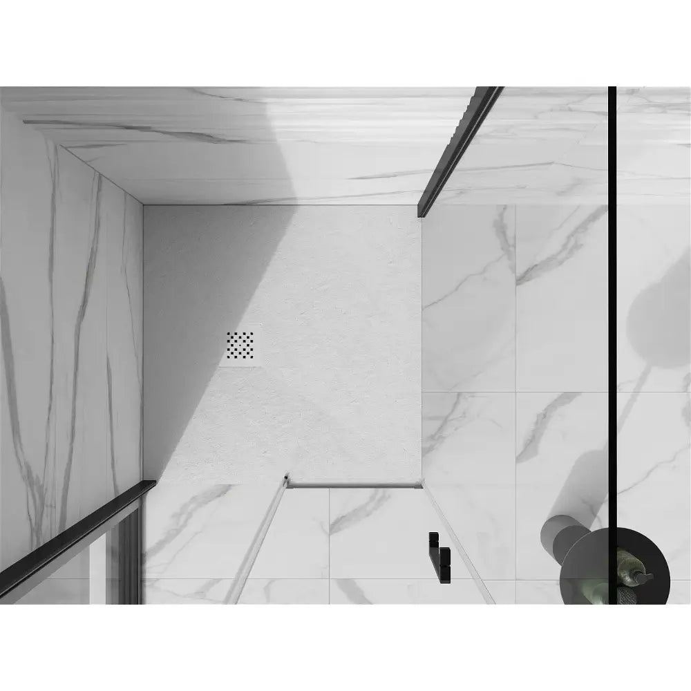 Stone+ dusjkar 80x80 – overflatedetalj mineral kompositt