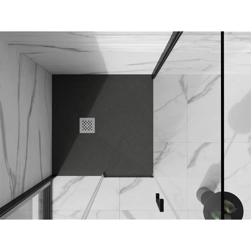 Stone+ dusjkar 70x70 – overflatedetalj mineral kompositt
