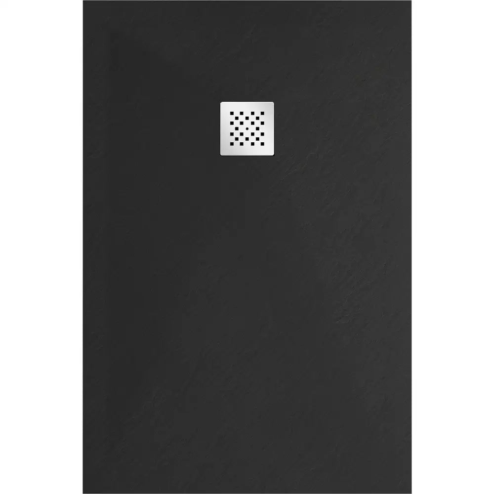 Stone + Rektangulært Kompositt Dusjkabinett 120x100 Cm Svart