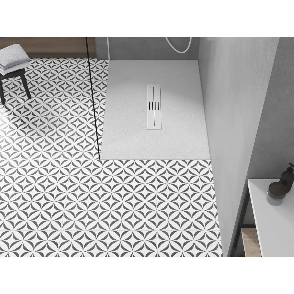 Toro Rektangulært Dusjbrett Smc 140x70 Cm Hvit med Hvit Frontpanel - 43107014-w