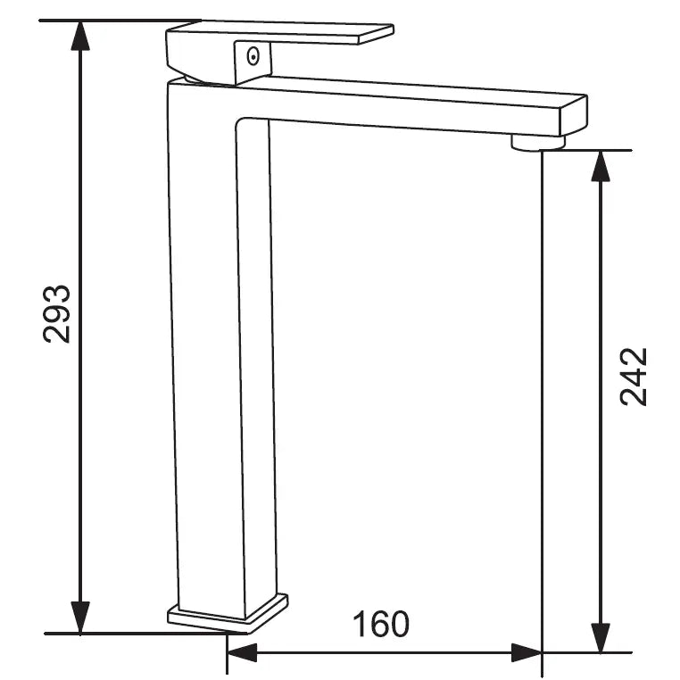 Uno Høy Servantbatteri Gull - 71410