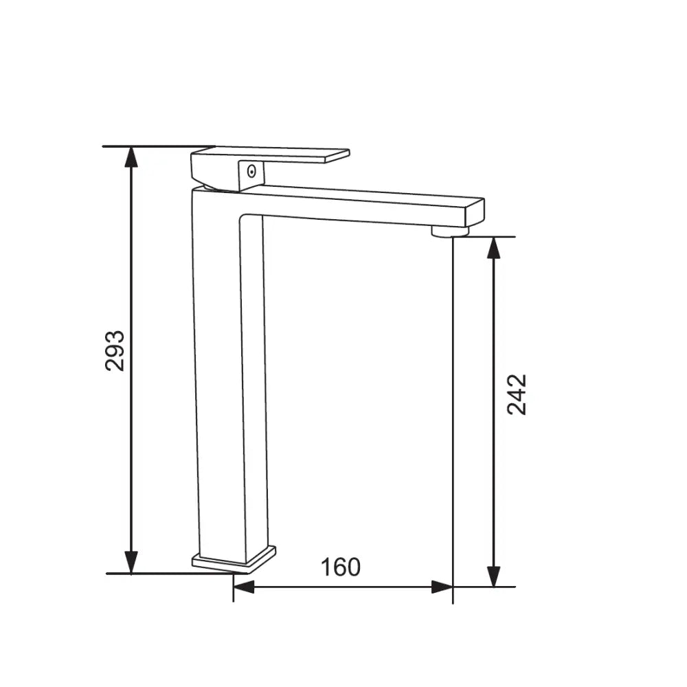 Uno Høy Servantbatteri Krom - 71410-