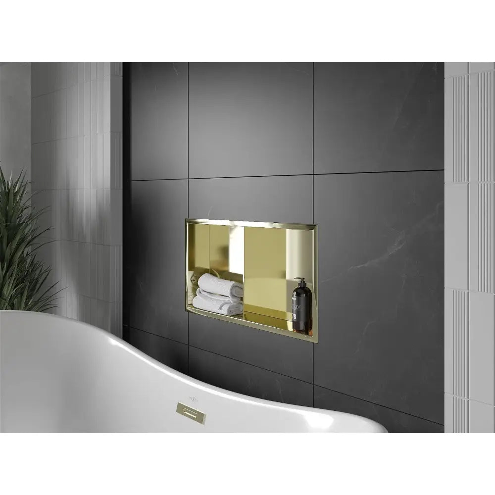 X-wall-r Nisjehylle med Kant og Hylle 60x30 Cm Gull - 1950603010s