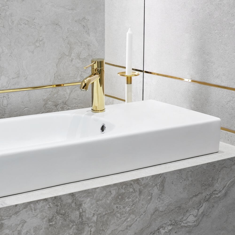 Detalj av Servantbatteri ettgreps Cool Sunrise Grohe Essence