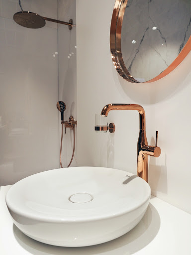 Servantbatteri høy Warm Sunset Grohe Essence New detalj nærbilde