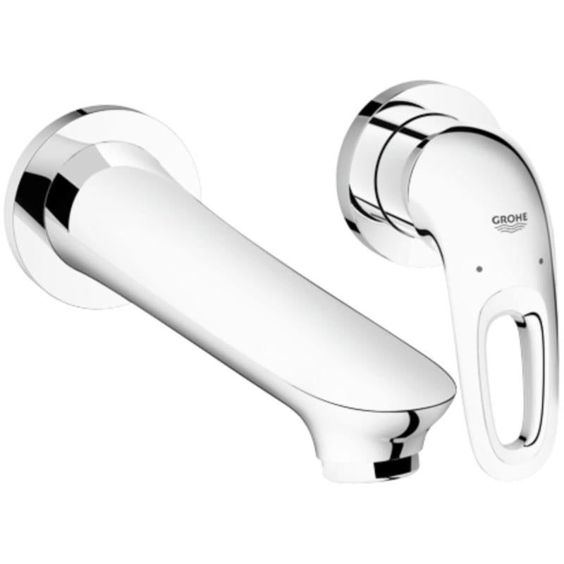 Servantbatteri innbyggings veggmontert krom Grohe Eurostyle side