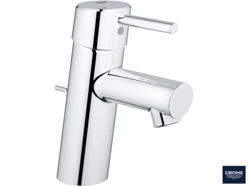 Sidevisning av servantbatteri krom Grohe Concetto