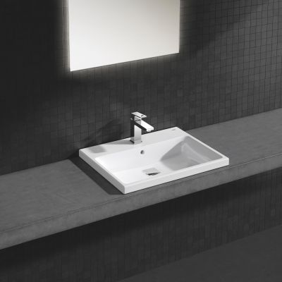 Servantbatteri i krom - Grohe Eurocube montert