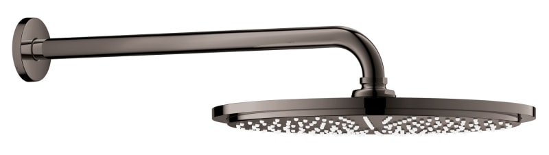 Takdusj med arm Hard Graphite Grohe Rainshower Cosmopolitan forfra