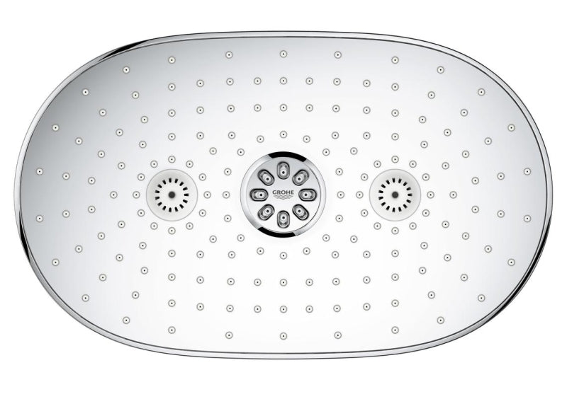 Montert takdusj sett krom Grohe Rainshower 360 i baderom