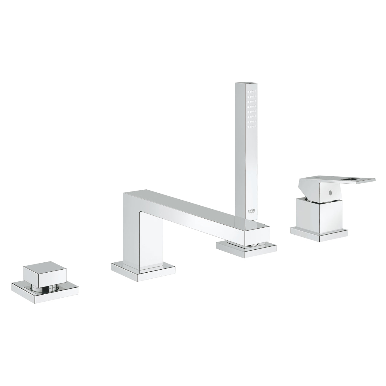 Badekarbatteri 4-hulls krom Grohe Eurocube forfra