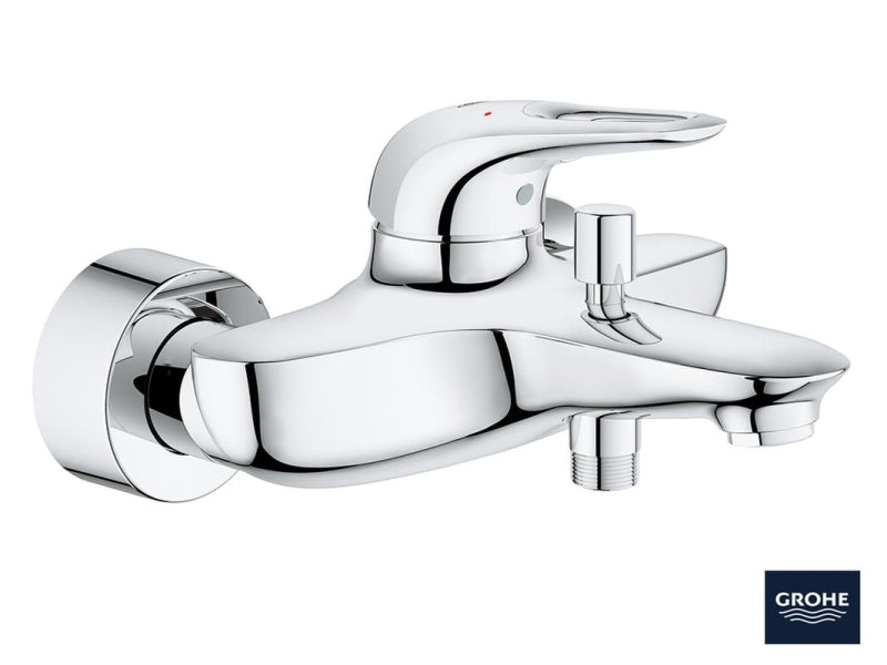 Badekarbatteri ettgreps krom Grohe Eurostyle forfra