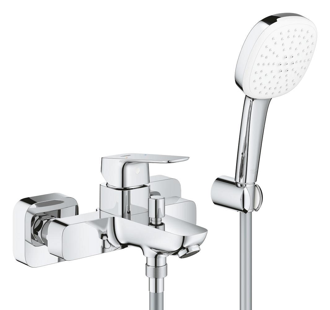Badekarbatteri ettgreps krom Grohe Cubeo forside