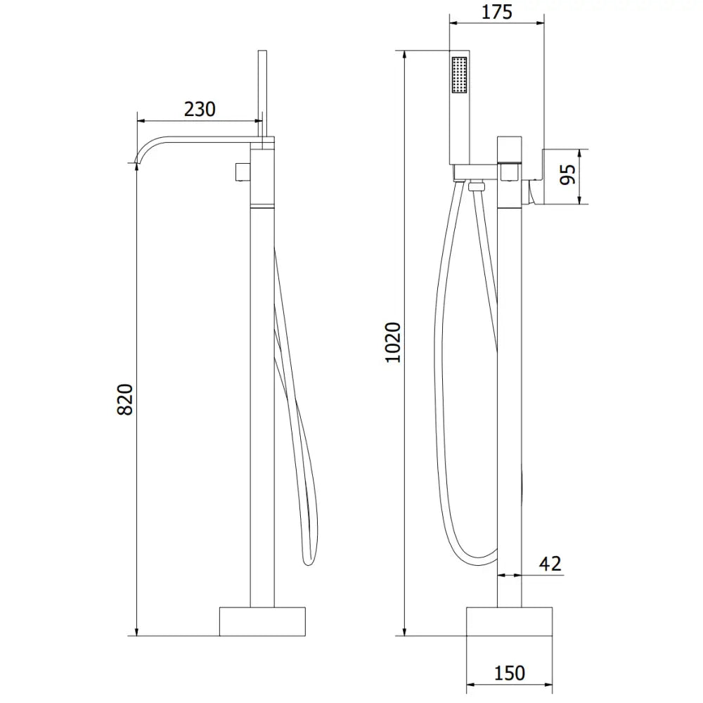 Badekarbatteri Frittstående Krom S3