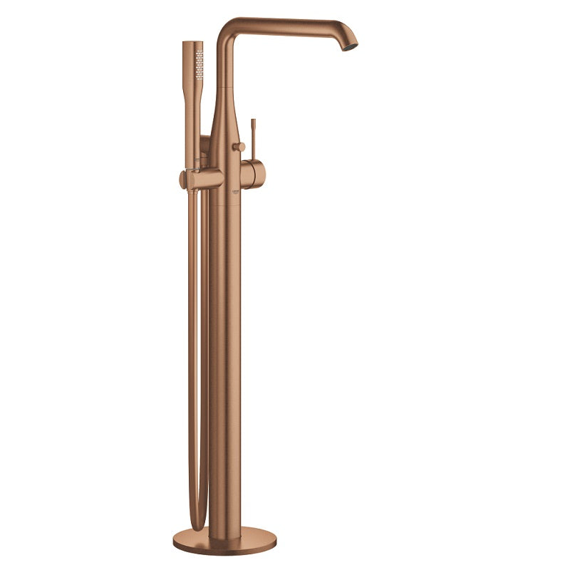 Badekarbatteri gulvmontert Brushed Warm Sunset Grohe Essence forfra