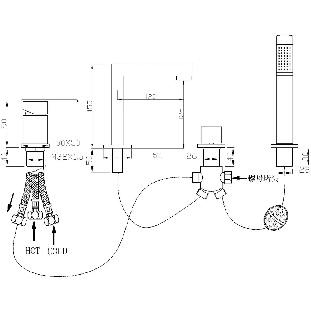 Badekarbatteri Krom S4