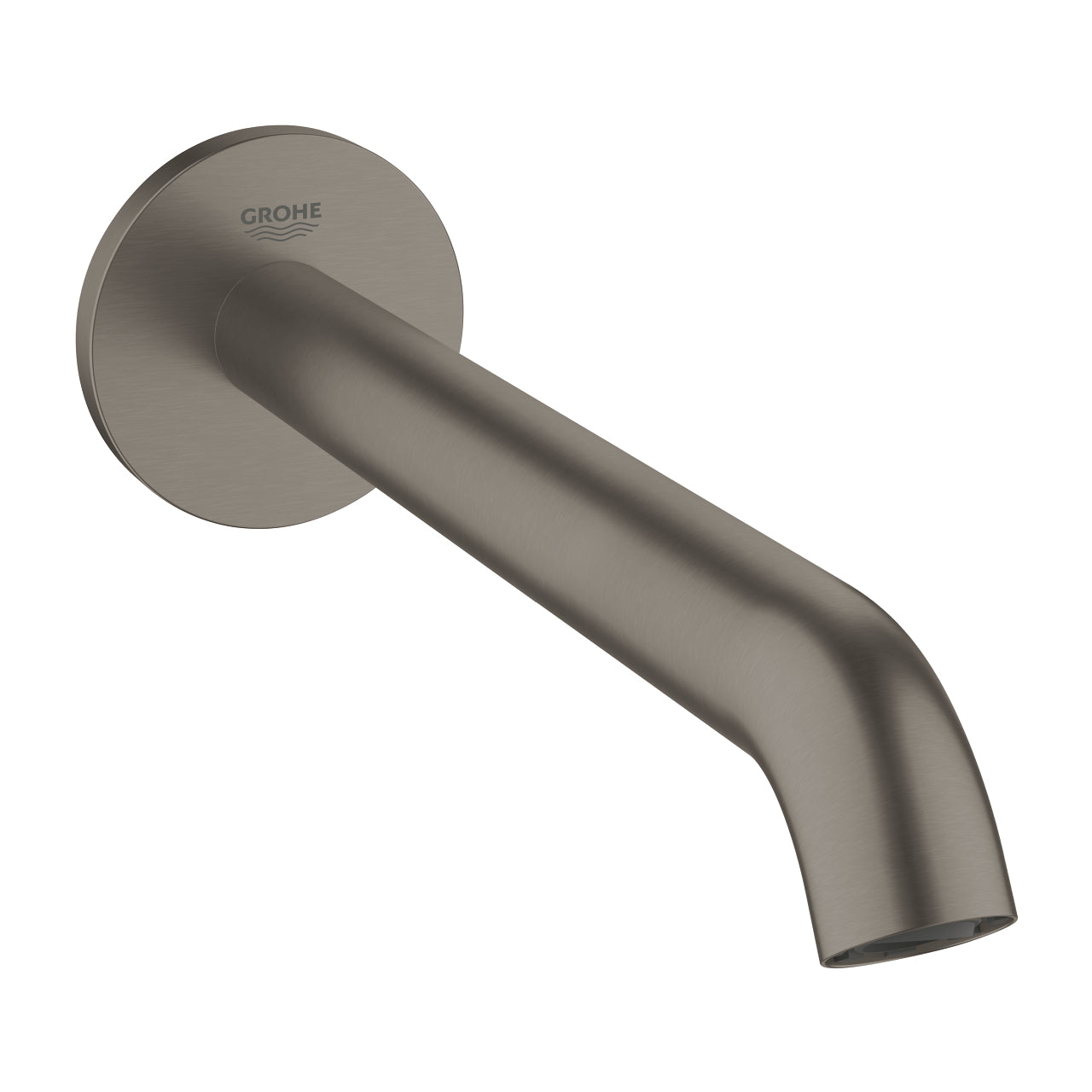 Badekarbatteri børstet hard grafitt Grohe Essence forfra