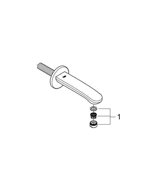 Badekarbatteri krom - Grohe Eurostyle Cosmopolitan bakside
