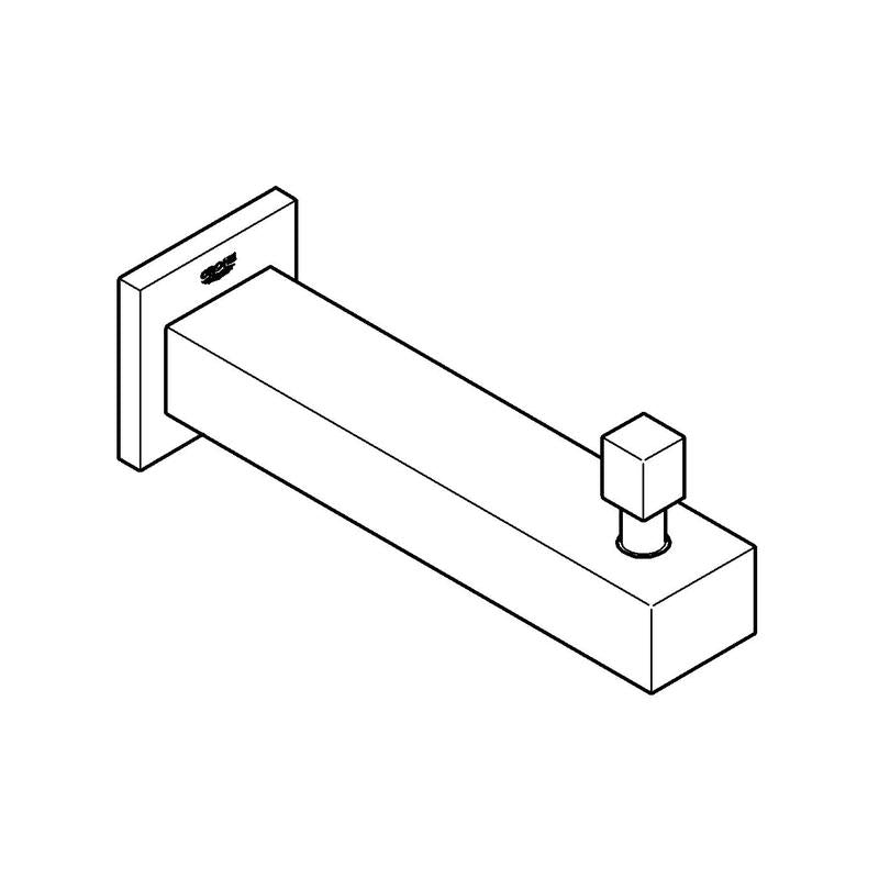 Veggmontert badekarbatteri i krom - Grohe Eurocube montert