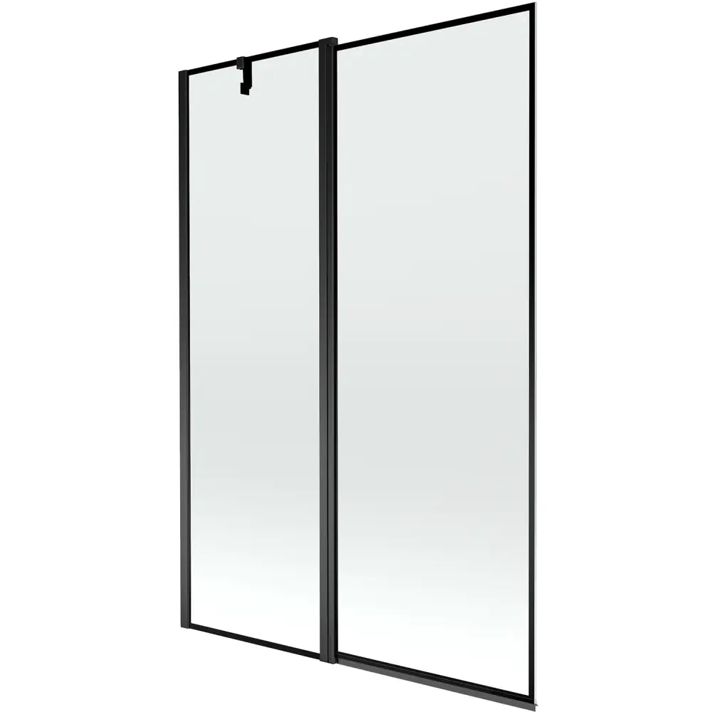 Badekarvegg 1-delt 120x150 Cm Sort Mønster Sort