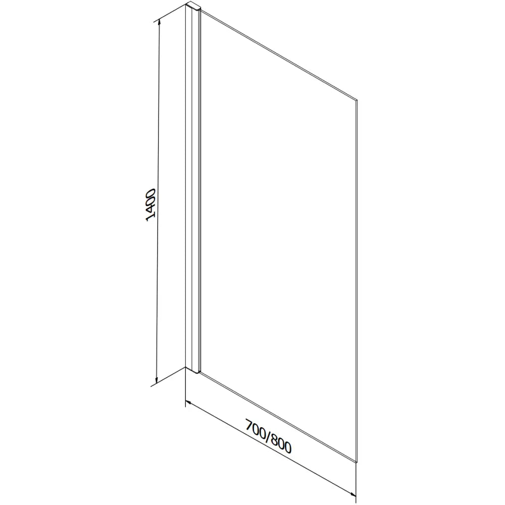 Badekarvegg 1-delt 70x140 Cm Svart Mønster Fast